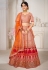 Peach silk sequins work lehenga choli 1108