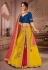 Yellow silk sequins work lehenga choli 1201