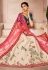 Cream silk sequins work lehenga choli 1202