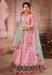 Pink silk embroidered lehenga choli 1210