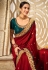 Maroon silk saree with blouse 3001