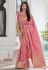 Pink banarasi saree with blouse 6005