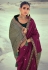 Magenta silk saree with blouse 4233