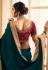 Teal silk saree with blouse 2801