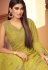 Green silk saree with blouse 6115