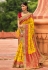 Yellow silk saree with blouse 4803