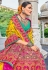 Yellow satin saree with blouse 5904