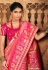 Pink silk saree with blouse 10135