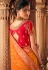 Orange silk festival wear saree 10138
