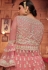pink net embroidered palazzo pakistani suit 100