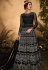 black net embroidered floor length lehenga anarkali suit 10093