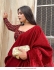 Bollywood model Red velvet designer saree