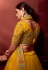 Yellow net circular lehenga choli 104a