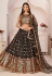 Black net embroidered lehenga choli 9773