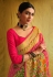 Pink brasso festival wear saree 1008