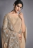 Beige lycra party wear saree with blouse 41808