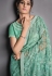 Light green lycra net party wear saree with blouse 41816