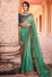 Sea green organza festival wear saree 21014