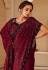 Maroon georgette festival wear saree 381A