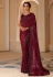 Maroon georgette festival wear saree 381A