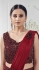 Red lycra readymade one minute skirt saree 1015793a