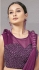 Purple lycra readymade one minute skirt saree 1015794c