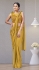 Yellow lycra readymade one minute skirt saree 1015794e