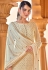 Cream viscose georgette kameez with pant 10101