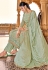 Sea green viscose georgette pant style suit 10102