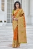 Mustard banarasi silk festival wear saree 5372