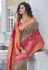 Grey banarasi silk festival wear saree 5376