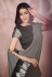 Grey lycra saree with blouse 21818