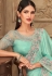 Sky blue silk saree with blouse 6305