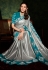 Kajal aggarwal grey silk bollywood saree 5201