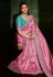 Kajal aggarwal pink silk bollywood saree 5203