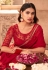 Red georgette saree with blouse 901