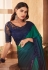 Green silk saree with blouse 913