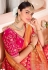 Magenta silk saree with blouse 13401