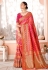 Magenta silk saree with blouse 13401