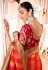 Red silk saree with blouse 13399
