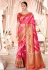 Pink silk festival wear saree 13396