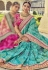 Sea green silk festival wear saree 6107