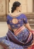 Blue silk saree with blouse 10155