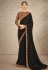 Black satin silk festival wear saree 41907