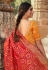 Red silk saree with blouse 13378