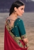 Magenta silk saree with blouse 3901