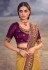 Beige silk saree with blouse 3909