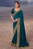 Teal silk festival wear saree 3902