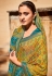 Light green silk saree with blouse 15083