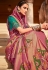 Brown silk festival wear saree 15090
